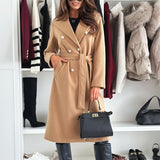 Wool Double-Breasted Trench Coat