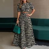Chic Printed Top & Trousers Set