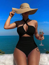 Women's Two-Piece Casual Swimsuit in Black – Classic & Comfortable