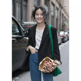 Trendy Women's Blazers – Elegant and Casual Looks-Basic black-1