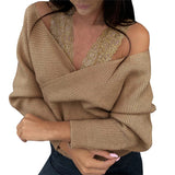 Off-Shoulder Lace Trim Blouse