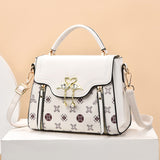 Women's Printed Small Square Shoulder Bag - Retro Style