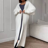 Furry Long Cardigan Duster Coat