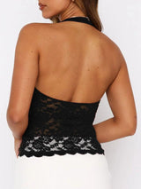 Lace Backless Halter Neck Cami-5