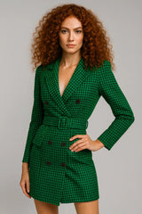 Höst- och vintermode för kvinnor Långärmad Bälte Dubbel