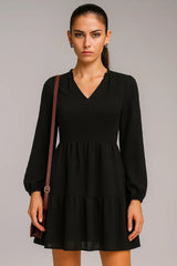 Chiffong Långärmad V-ringad A-linje Originalklänning