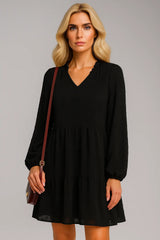 Chiffong Långärmad V-ringad A-linje Originalklänning