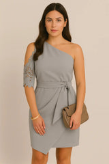 Kvinnor Elegant spets halvärmad