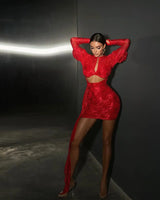 Cut Out Red Dress Isla