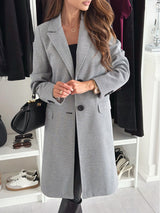 Timeless Wool Lapel Long Coat