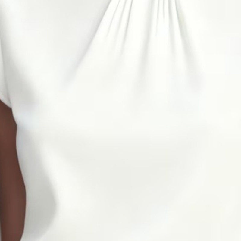 Satin High Neck Ruffle Blouse