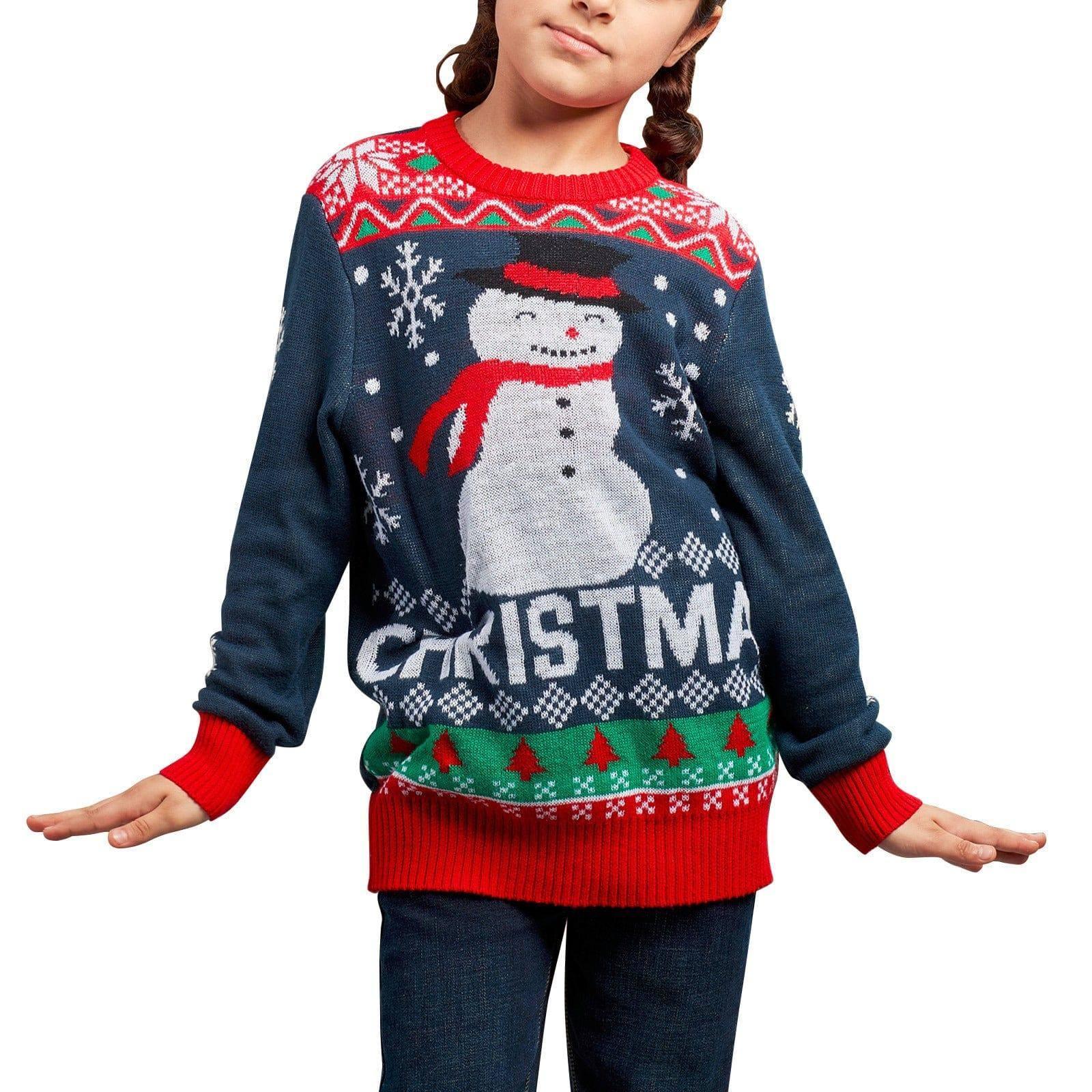 Autumn And Winter Children's Christmas Clothing Elf Sweater-Snowman-2