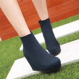 Autumn And Winter Women Platform Platform Wedge Boots-9