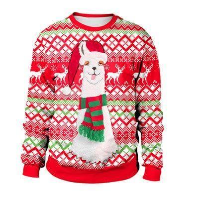 Autumn Winter Fashion Ugly Christmas Sweater Santa Elf Funny-3