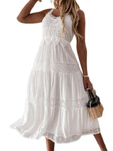 Elegant Cotton White Dresses for Every Occasion-as shown picture 5-10