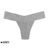 Briefs Lingerie Underwear Low Waist Panties For Women-Grey-7