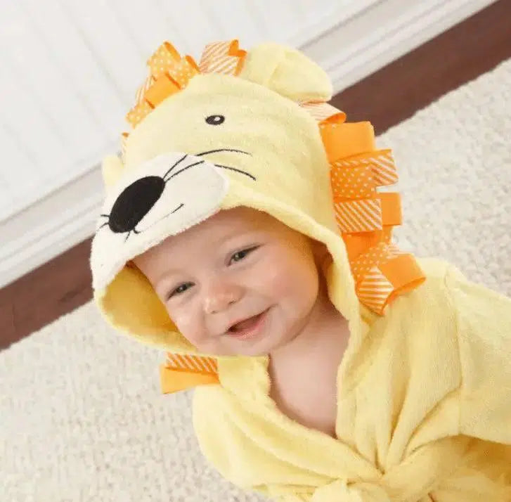 Cartoon Cute Animal Modeling Baby Bath Towels Baby Bathrobes-Yellowlion-21