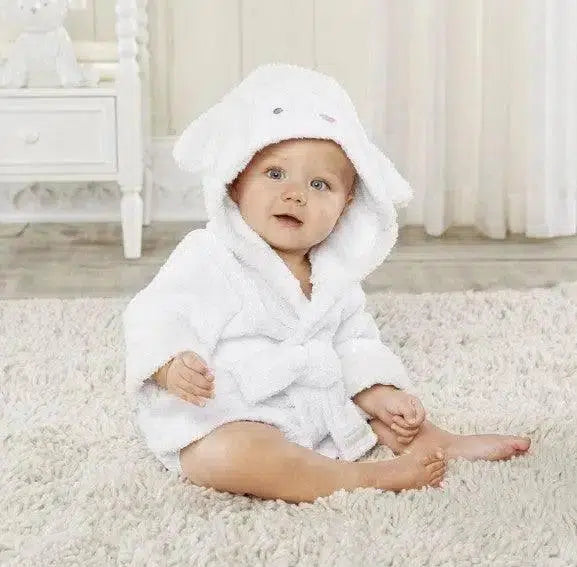 Cartoon Cute Animal Modeling Baby Bath Towels Baby Bathrobes-Whitesheep-8