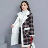 Cashmere Like Thickened Medium Length Cotton Padded Jacket-5