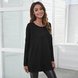 Casual Diamond Lace Patchwork European And American T-shirt-Black-3