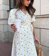 Casual Women's Summer Dresses 100% Cotton Floral Print-5