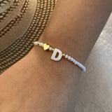 Chic Custom Letter Bead Bracelets - Personalized Jewelry-D-13