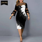 Chic Plus-Size Midi Dress: Elegant & Trendy-1