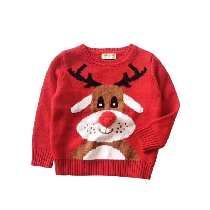 Children's Christmas sweater-Red-1