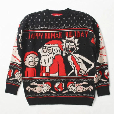 Christmas sweater couple loose jacquard sweater-4