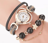 Circle Ladies Pearl Bracelet Watch Fashion Love Diamond Digital Ladies Watch-6