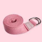 Cotton Yoga Stretch Band Yoga Rope-Pink-8