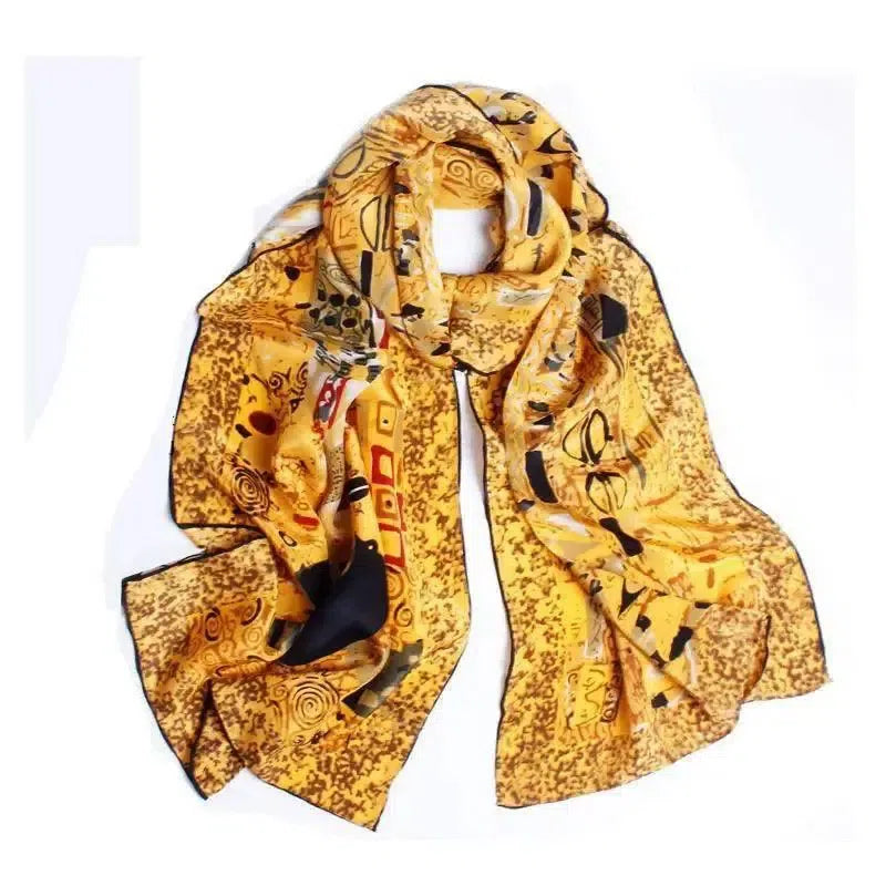 Crepe Satin Long Scarf Women 160x45 Shawl-Mrs Powell-5