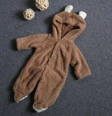 Cute Baby Winter Romper-Khaki-6