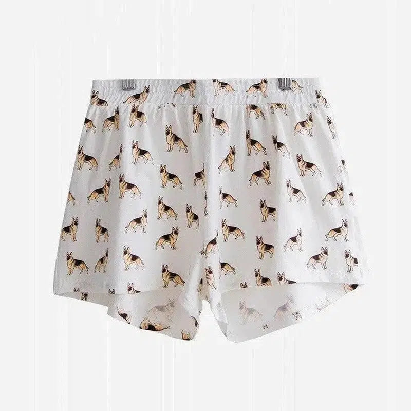 Lovemi Women's Corgi Print Shorts - Comfortable Lounge-D-28