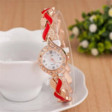 Leaf bracelet quartz wrist watch-6