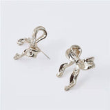 Elegant Gold Bow Earrings for Women-2