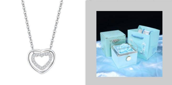 Elegant Heart Pendants: Perfect Romantic Gift-Lake Blue set1-16