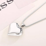 Gold Sliver Hollow Heart-shaped Necklace Ins Simple Versatile Personalized Love Necklace For Women's Jewelry Valentine's Day-4