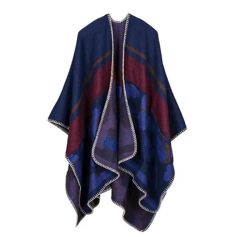 Elegant Large Plaid Cashmere Scarf-5