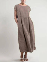 Stylish Comfy Cotton Dresses for Every Occasion-Beige-11