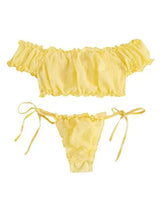 European and American Lingerie Women's Strapless-Yellow-2