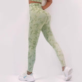 Trendy Camouflage Yoga Pants for Women-Green-8