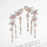 LOVEMI - Lovemi - Fashion Flower Tassel Pendant Earrings For Women