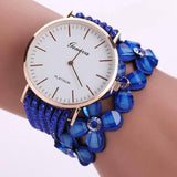 Fashion Geneva Flowers Watches Women Dress Elegant Quartz-Blue-5