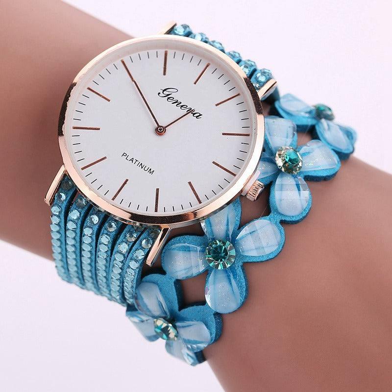 Fashion Geneva Flowers Watches Women Dress Elegant Quartz-7