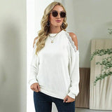 Fashion Lace Panel Sexy Shoulder Drop Casual European And-7