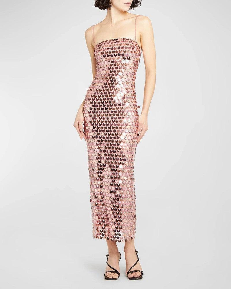 Whimsical Dress with Shells for Every Occasion-Champagne-6