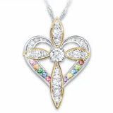 Fashion Love Heart Shaped Cross Pendant-Loveheartshapedcross-1