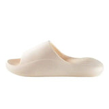 Fashion Simple Solid Color Thickness Slippers-White-6