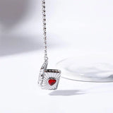 Retro Opening And Closing Love Zircon Album Box Necklace Ins Personalized Necklace Clavicle Chain Jewelry For Women Valentine's Day-9